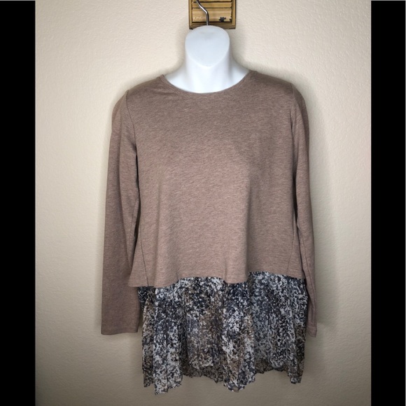 Logo lounge French terry pleated top cocoa tunic - Picture 3 of 6